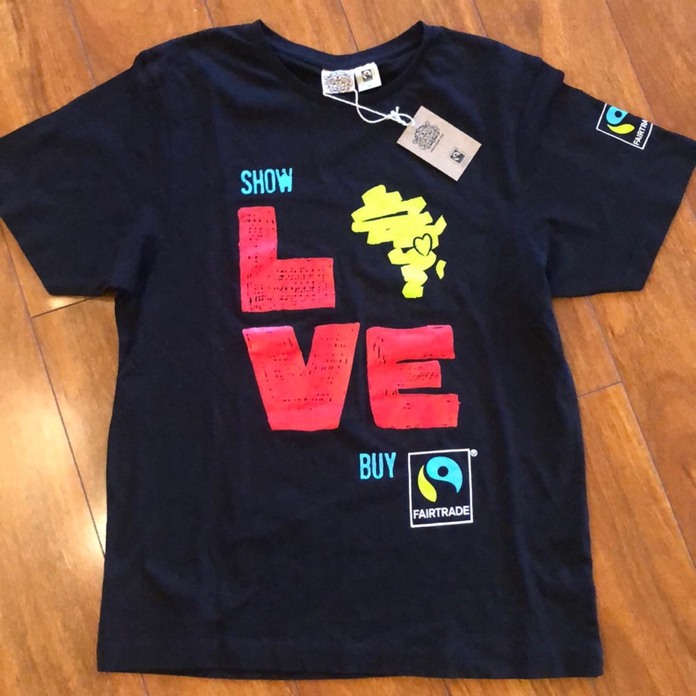 Show love fair trade organic peace Africa shirt